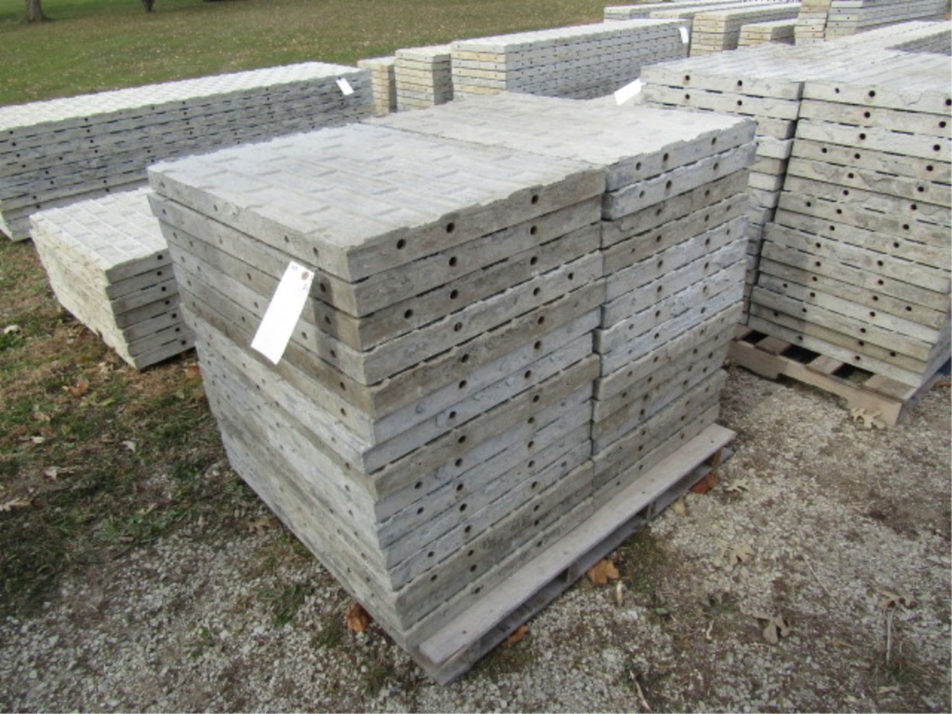 (30) 36" x 2' Precise Concrete Forms, Textured Brick 8" Hole Pattern, Located in Winterset, IA