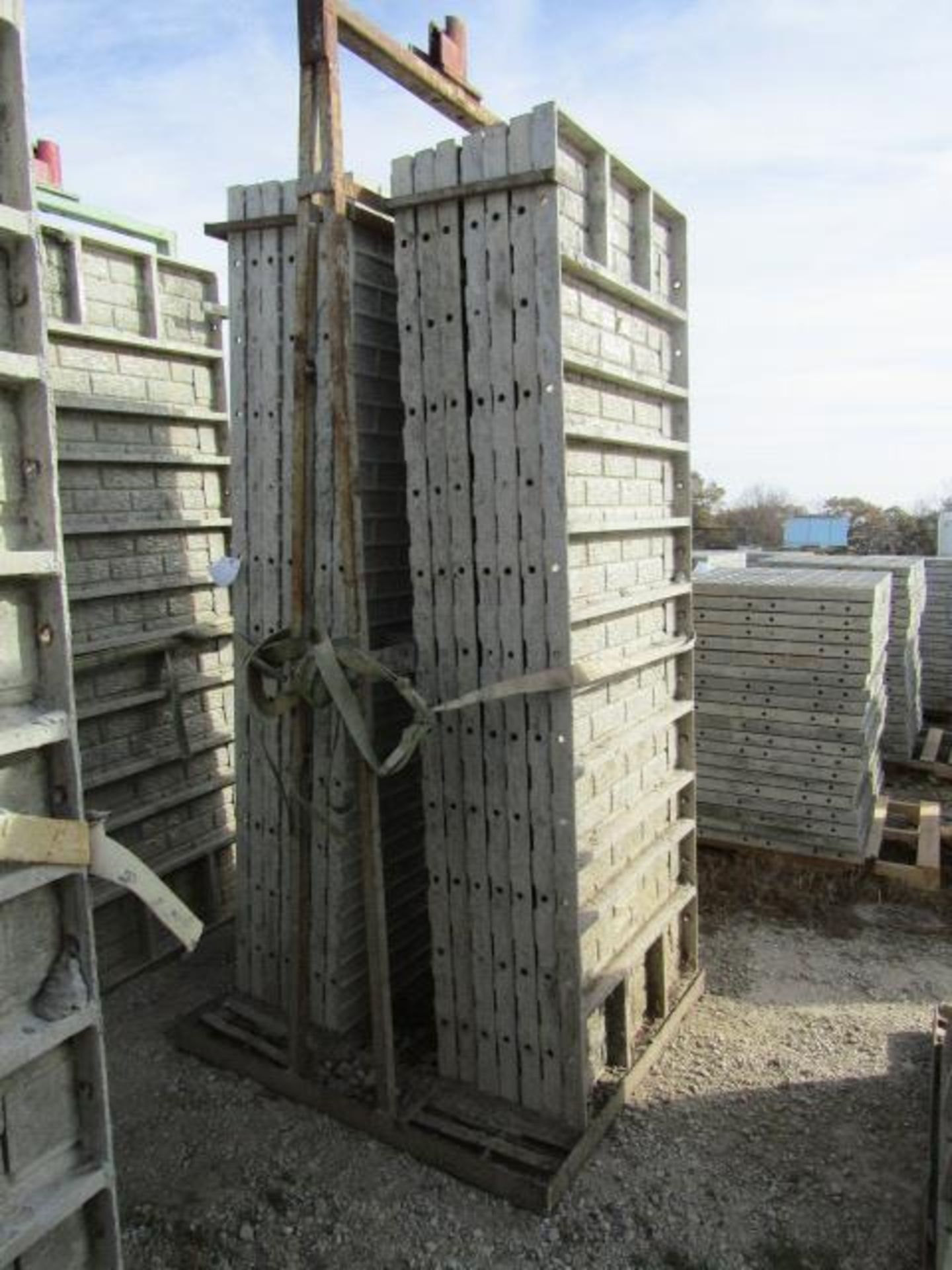 (14) 36" x 8' Precise Concrete Forms, Textured Brick 8" Hole Pattern, Located in Winterset, IA