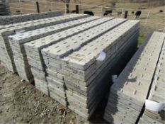 (12) 12" x 8' Corners Precise Concrete Forms, Textured Brick 8" Hole Pattern, Located in