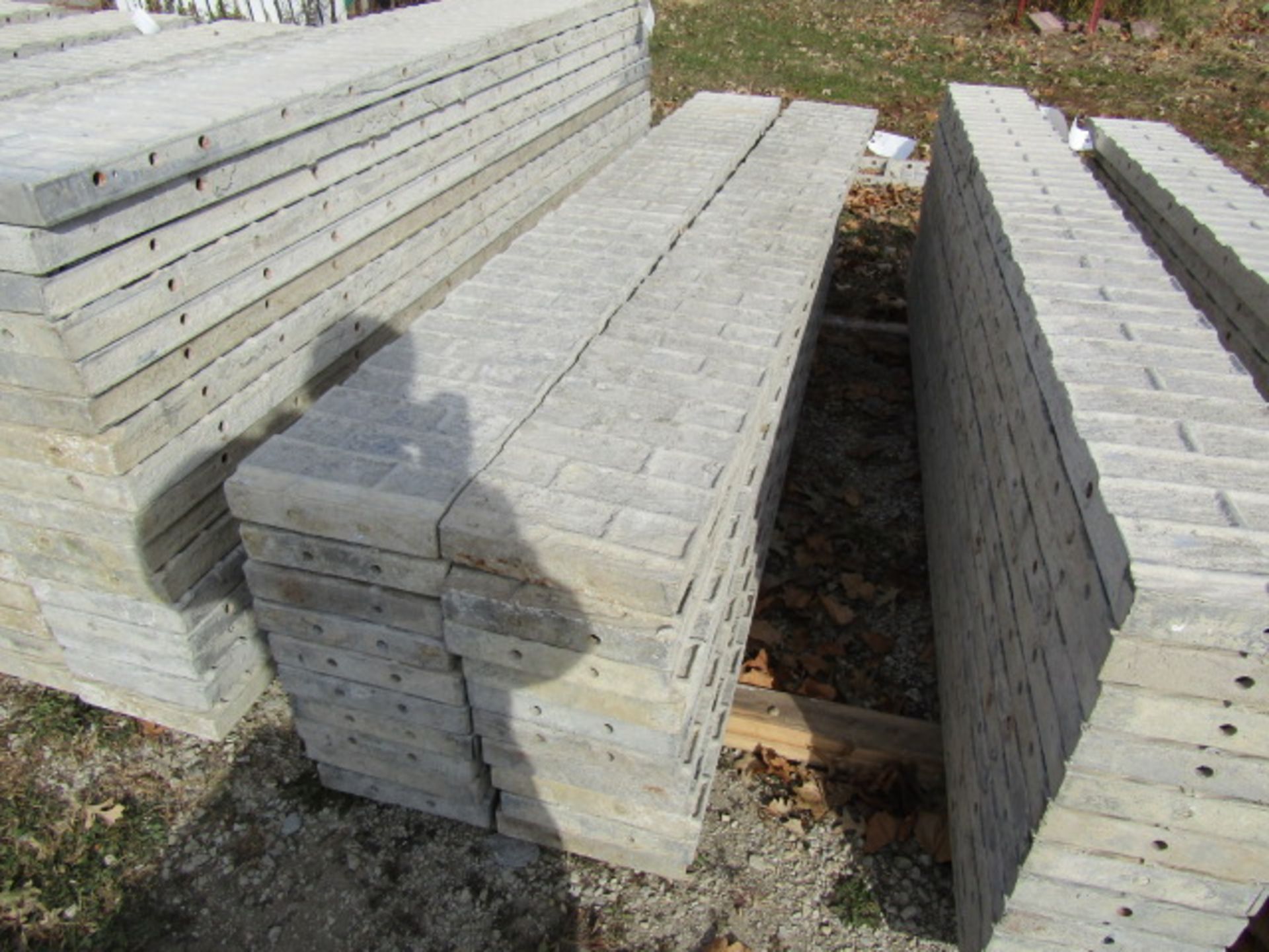 (10) 12" x 9' Precise Concrete Forms, Textured Brick 8" Hole Pattern, Located in Winterset, IA - Image 2 of 2