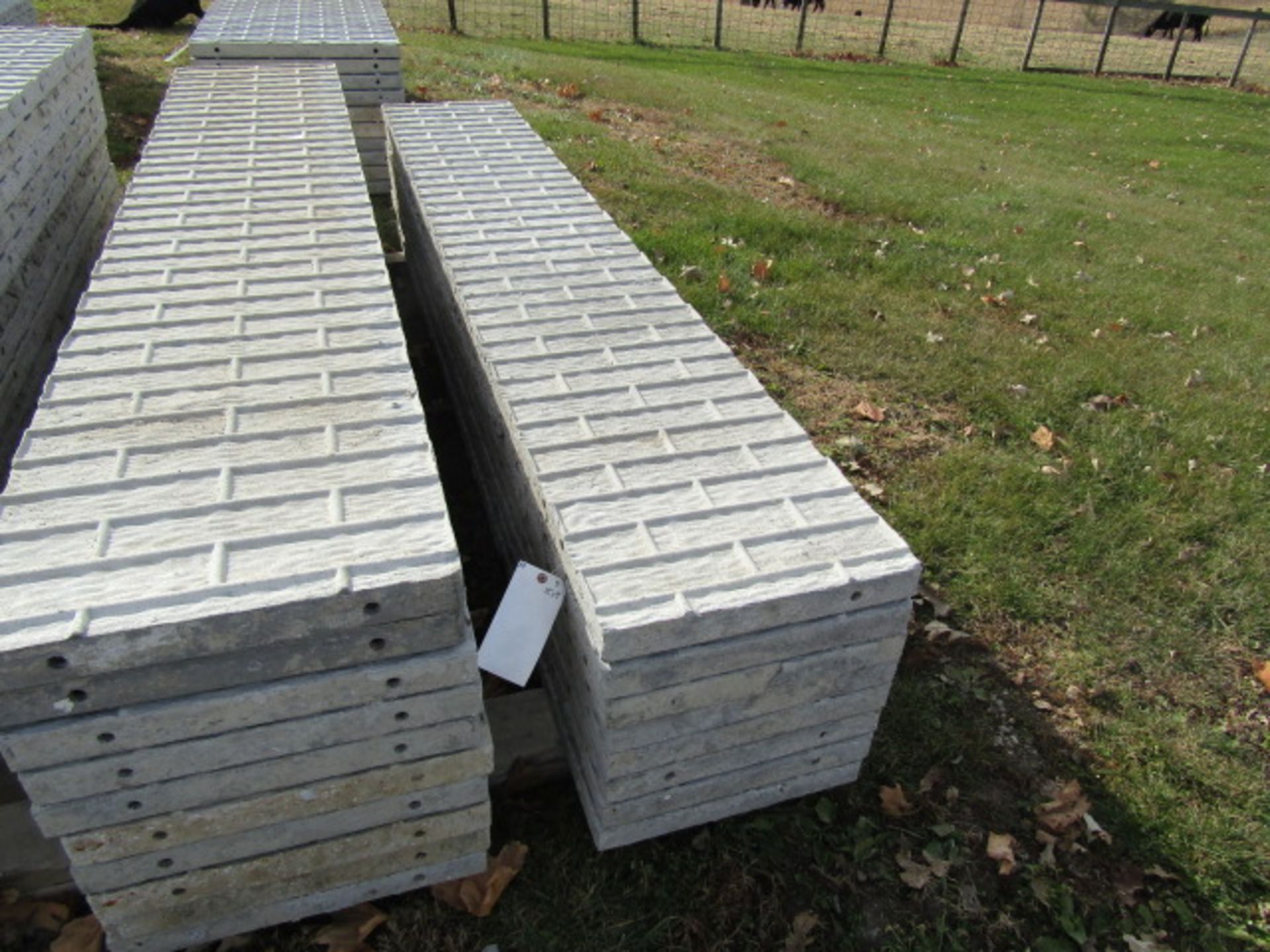 (8) 18" x 9' Precise Concrete Forms, Textured Brick 8" Hole Pattern, Located in Winterset, IA