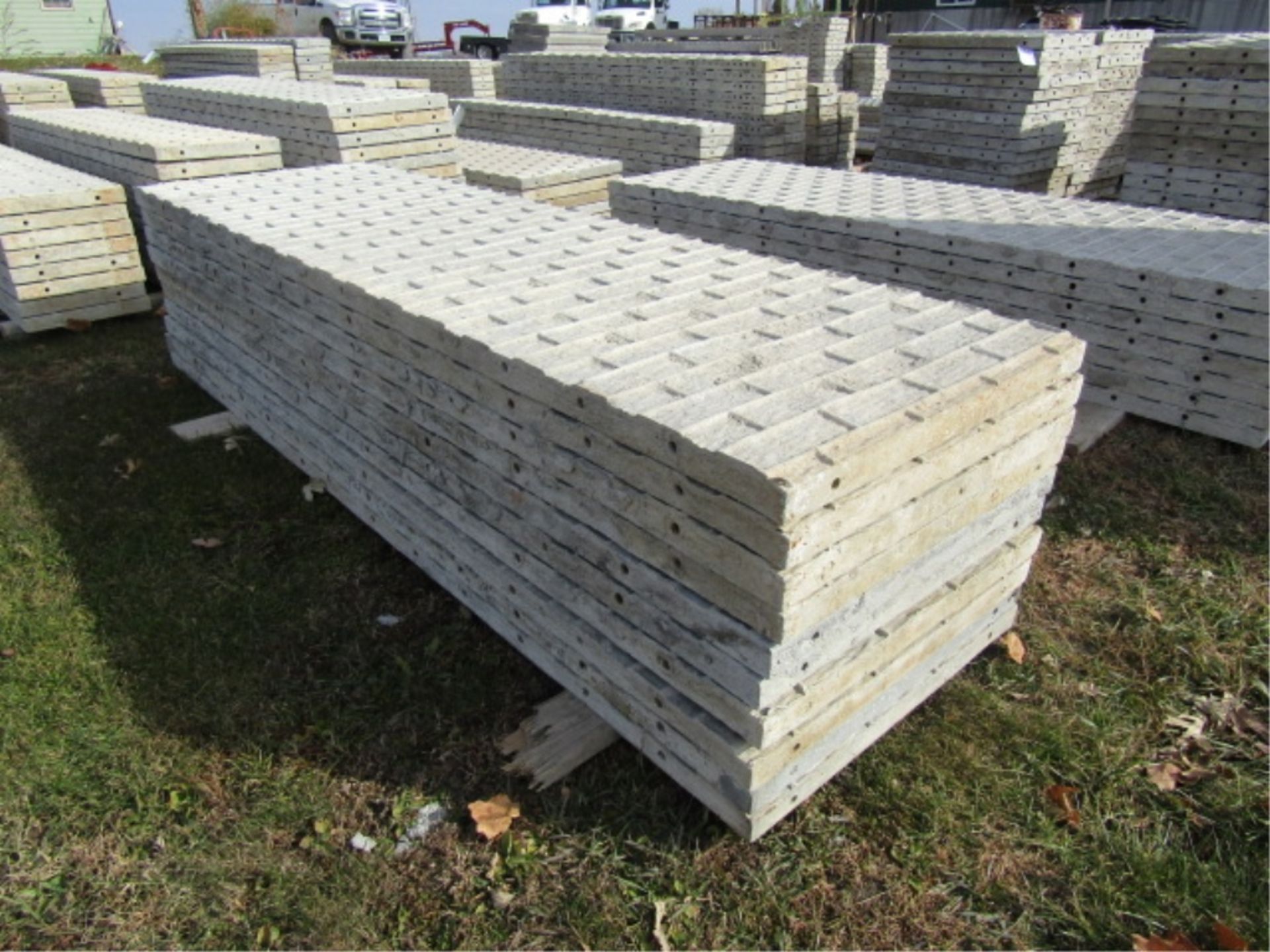 (10) 32" x 9' Precise Concrete Forms, Textured Brick 8" Hole Pattern, Located in Winterset, IA - Image 2 of 2