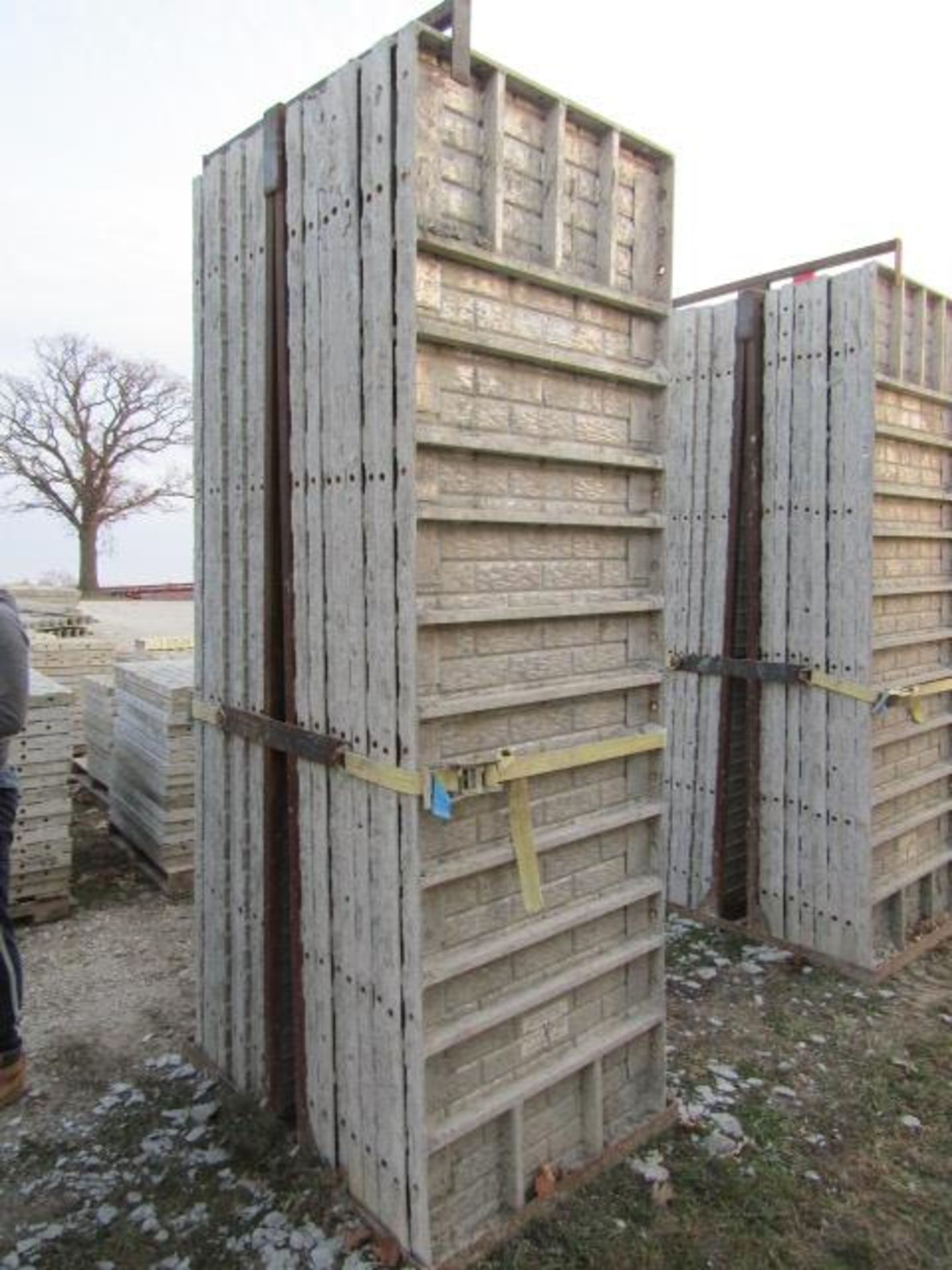 (16) 36" x 9' Precise Concrete Forms, Textured Brick 8" Hole Pattern, Located in Winterset, IA - Image 3 of 4