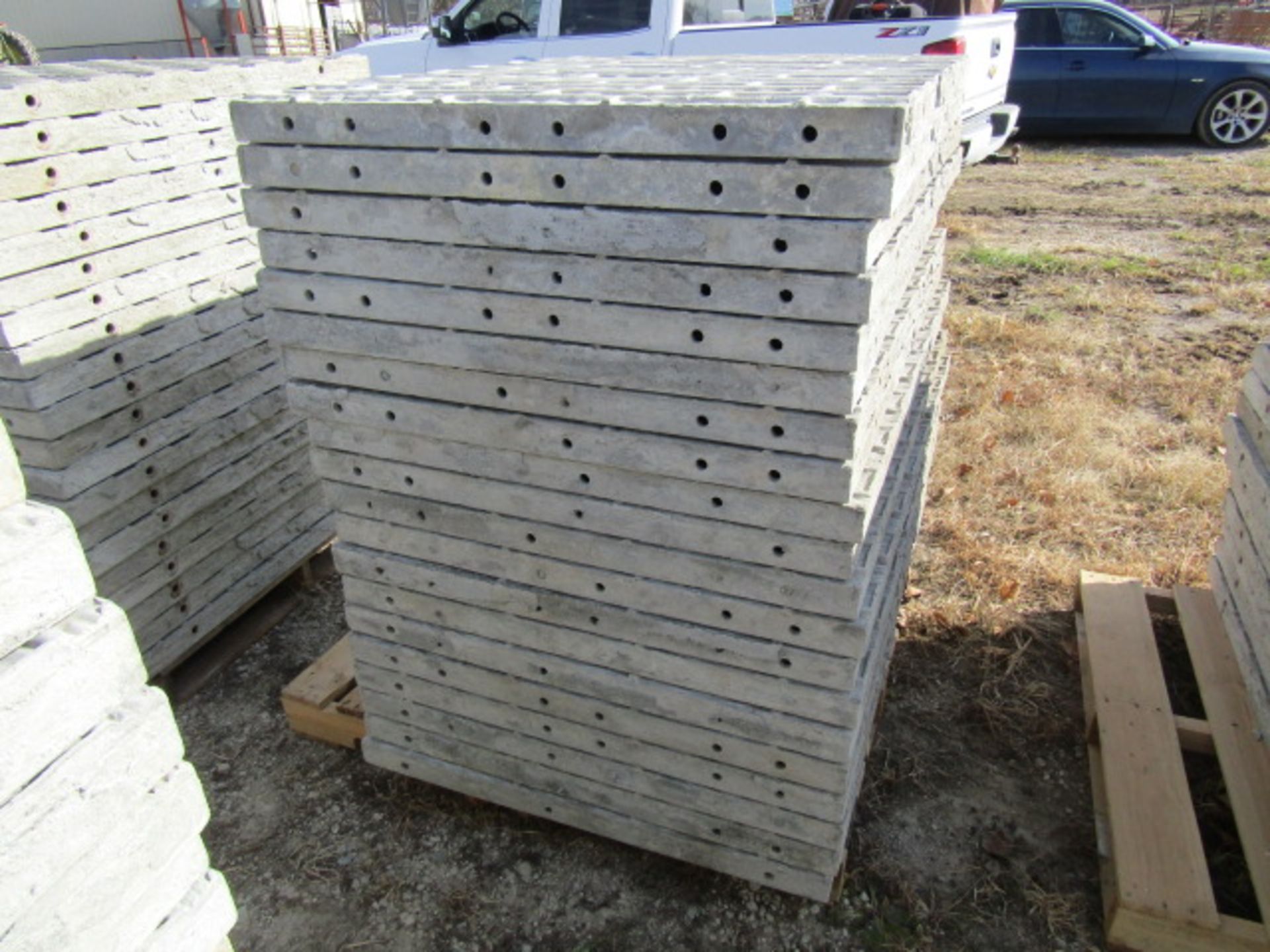 (20) 36" x 4' Precise Concrete Forms, Textured Brick 8" Hole Pattern, Located in Winterset, IA - Image 2 of 2