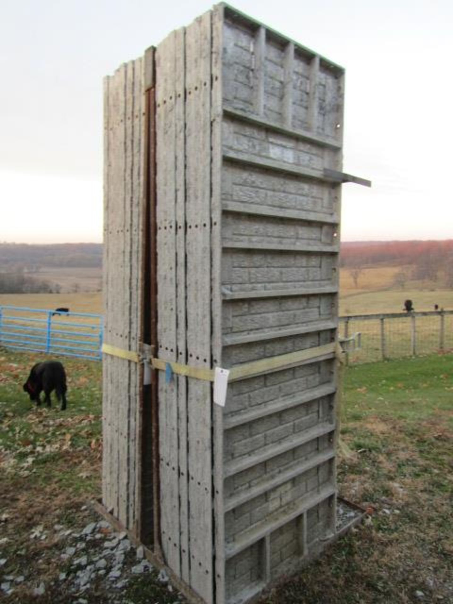 (16) 36" x 9' Precise Concrete Forms, Textured Brick 8" Hole Pattern, Located in Winterset, IA