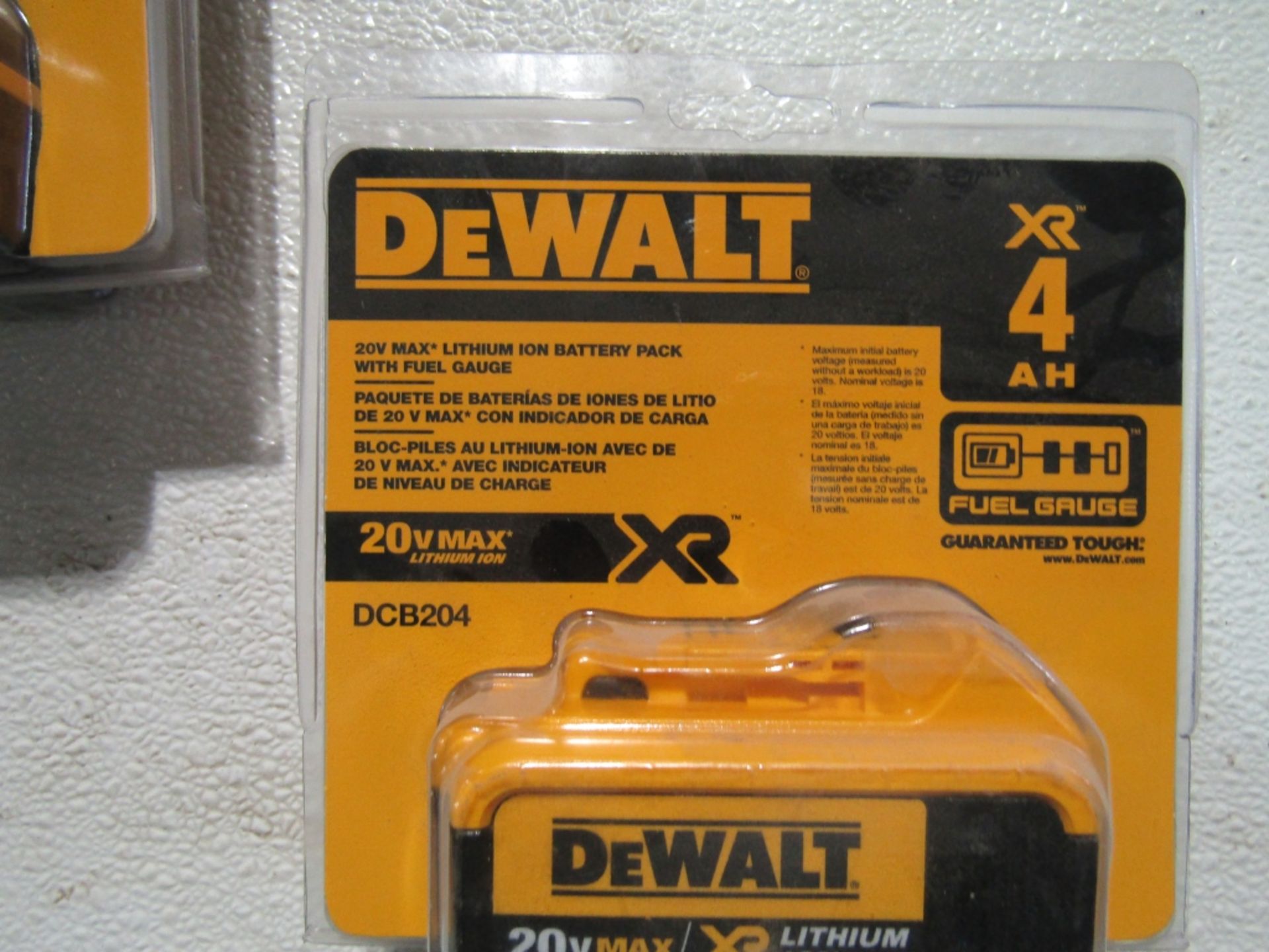 (4) NEW DeWalt Lithium Ion 20v Max Batteries, & Charger, Located in Winterset, IA - Image 3 of 3