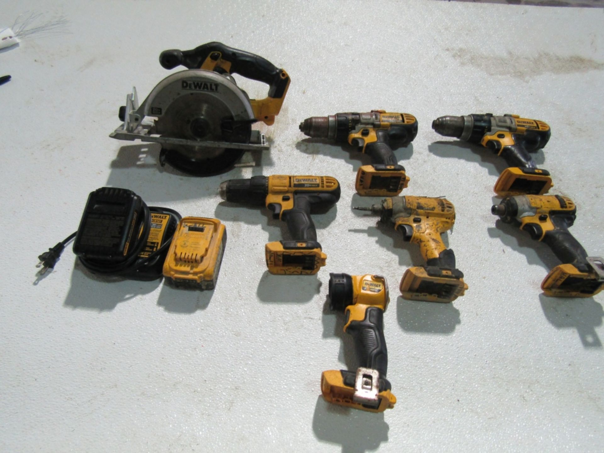 DeWalt Cordless Set with Battery & Charger, Circular Saw, (3) Drills, (2) Impact Drill & (1)