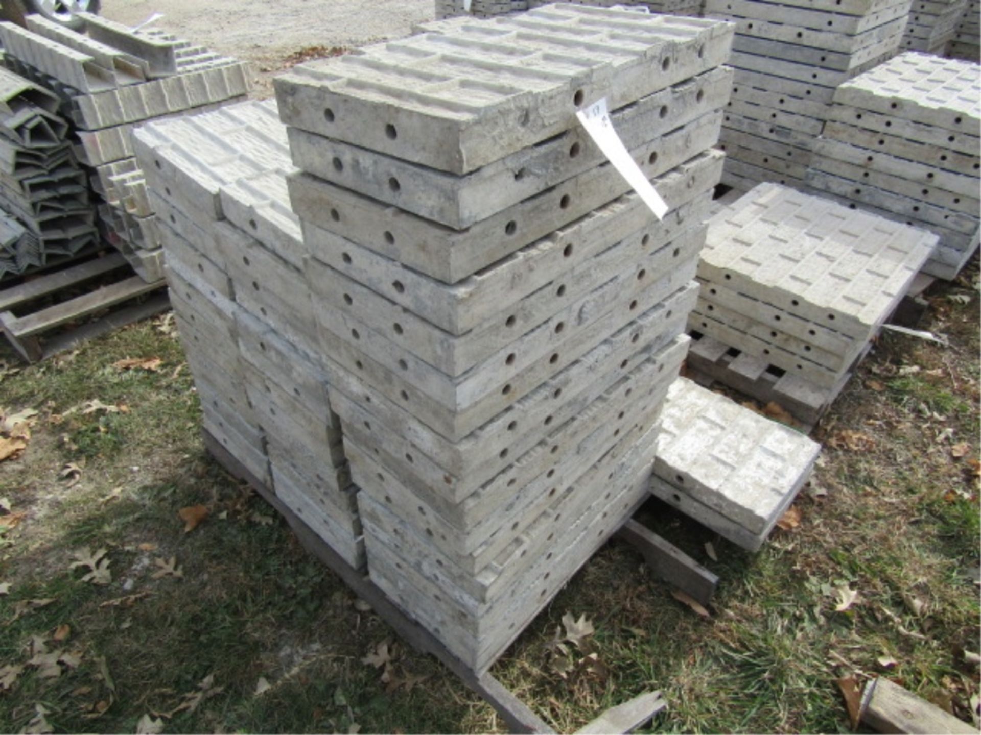 (17) 12" x 2' Precise Concrete Forms, Textured Brick 8" Hole Pattern, Located in Winterset, IA