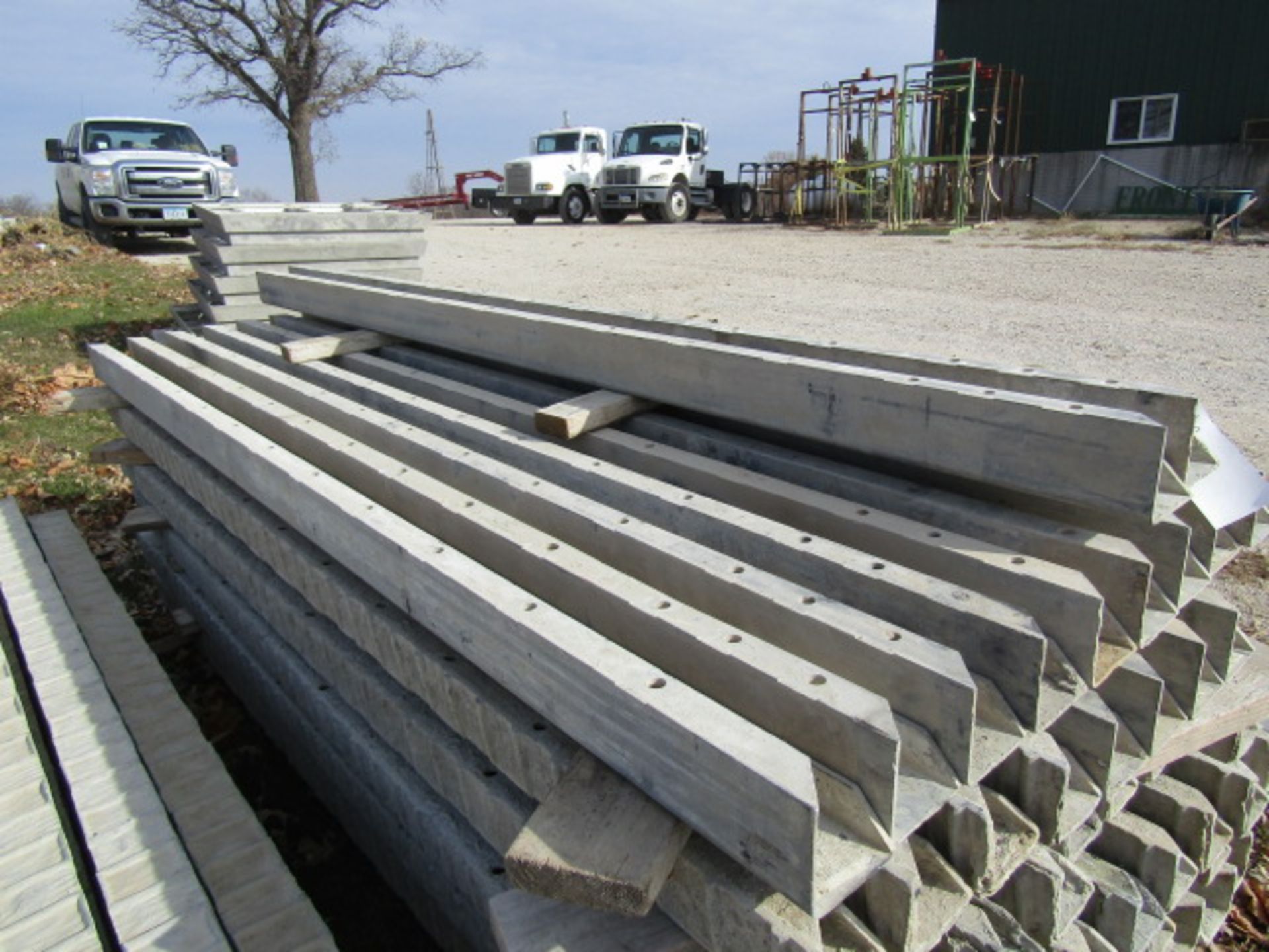 (18) 4" x 4" x 9' ISC Precise Concrete Forms, Smooth 8" Hole Pattern, Located in Winterset, IA