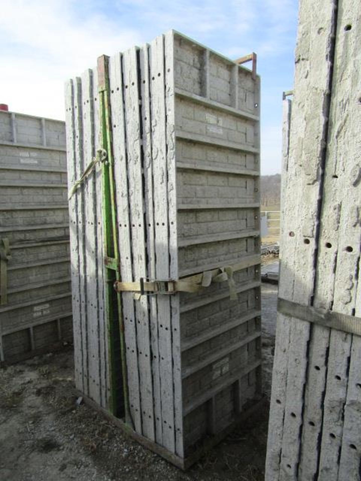 (16) 36" x 8' Precise Concrete Forms, Textured Brick 8" Hole Pattern, Located in Winterset, IA