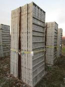 (16) 36" x 9' Precise Concrete Forms, Textured Brick 8" Hole Pattern, Located in Winterset, IA