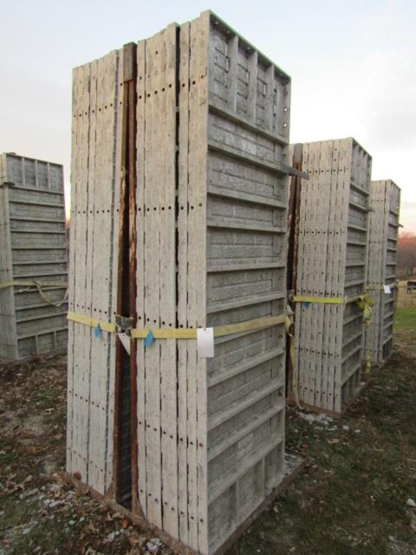 (16) 36" x 9' Precise Concrete Forms, Textured Brick 8" Hole Pattern, Located in Winterset, IA