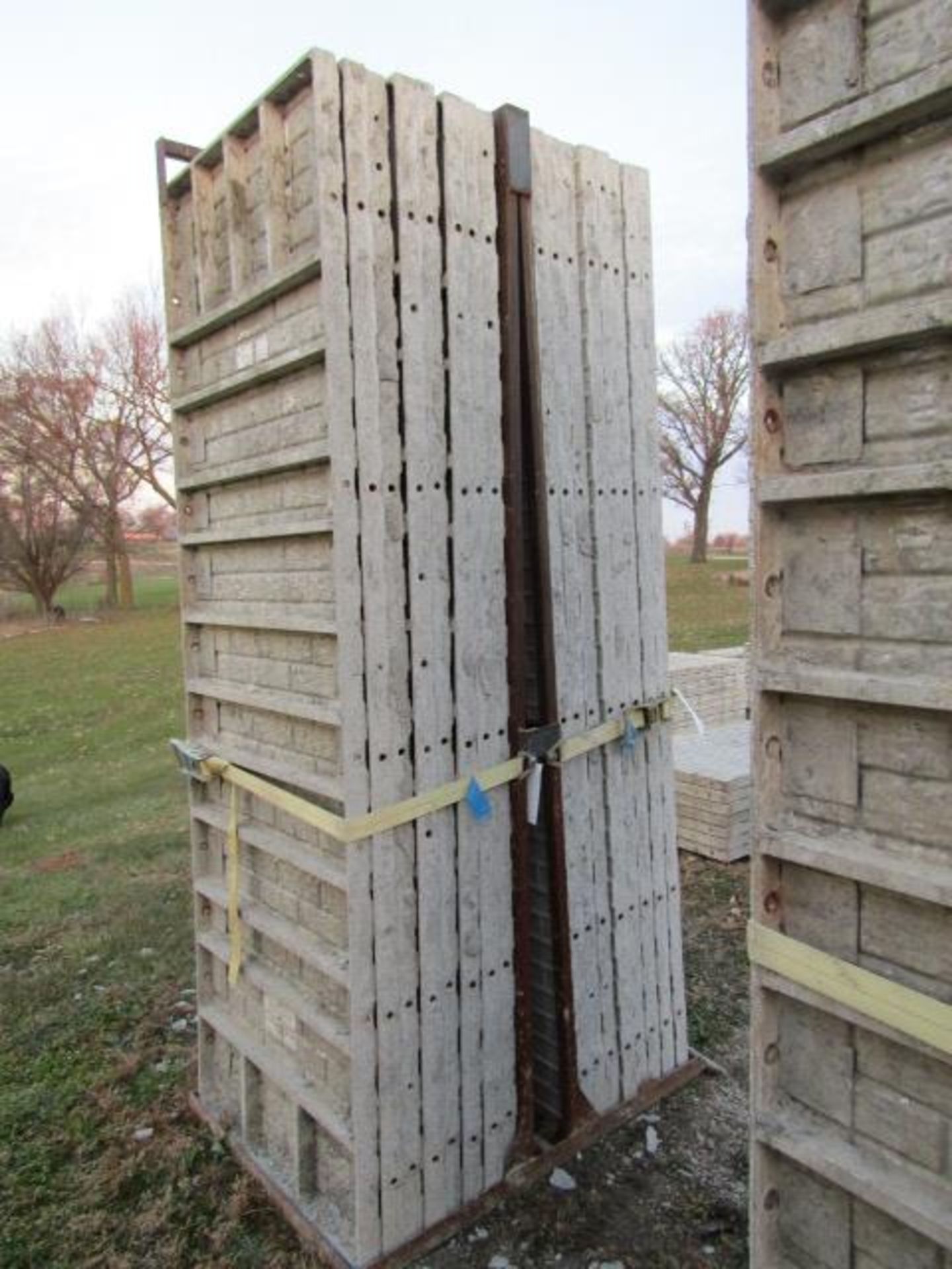 (16) 36" x 9' Precise Concrete Forms, Textured Brick 8" Hole Pattern, Located in Winterset, IA - Image 3 of 3