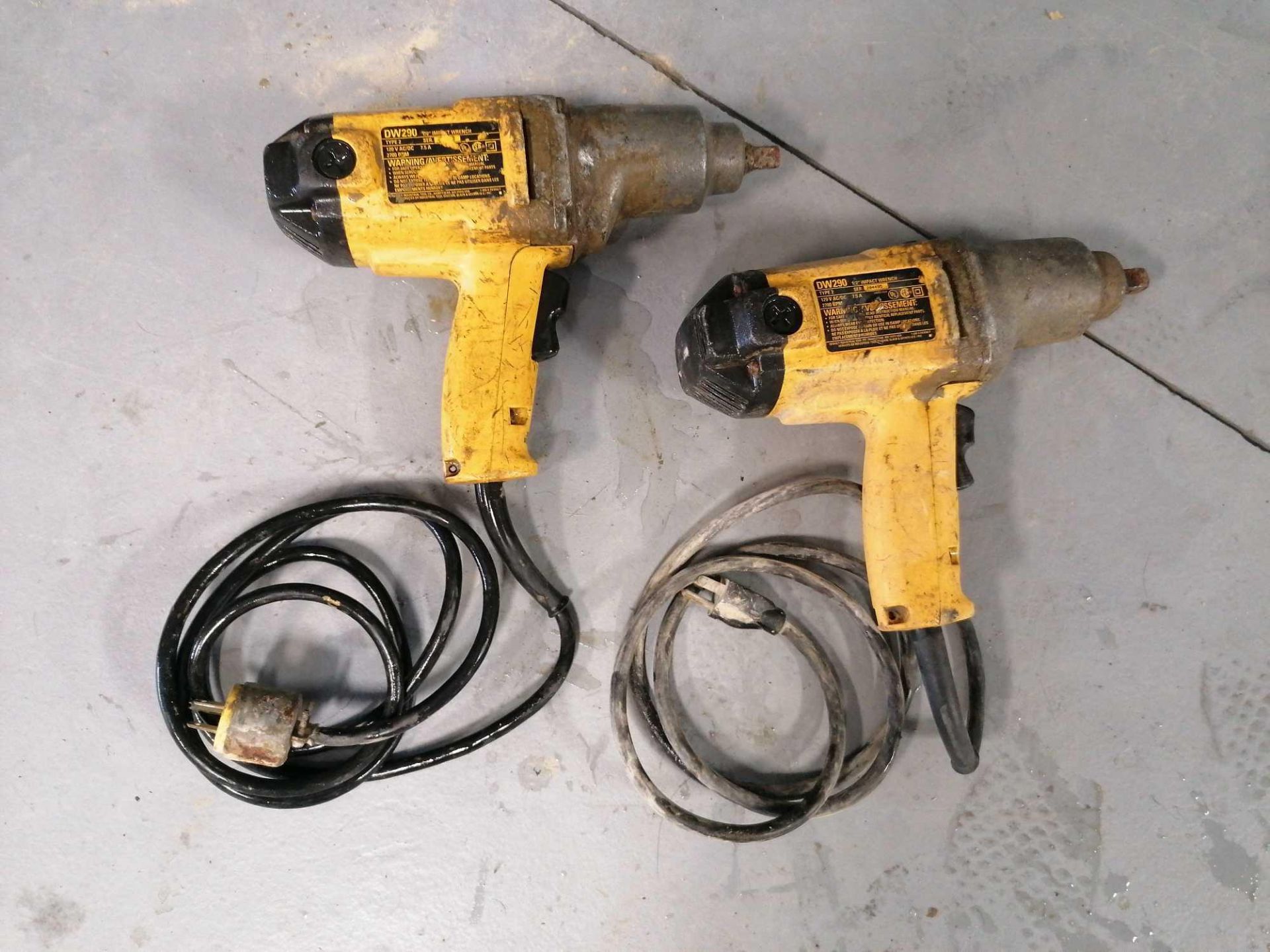 (2) Dewalt DW290 Corded Electric Impact Wrench