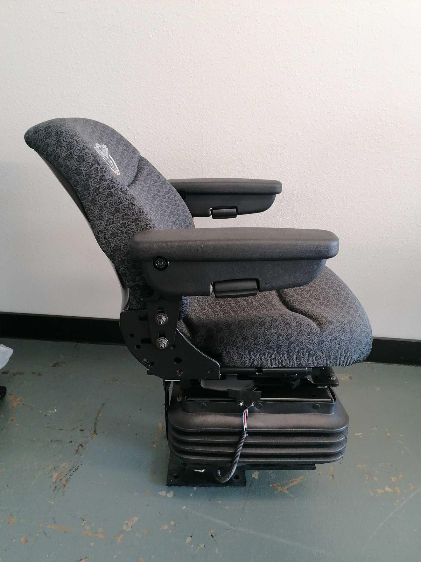 New Case Backhoe Air Ride Seat with Armrest - Image 3 of 8