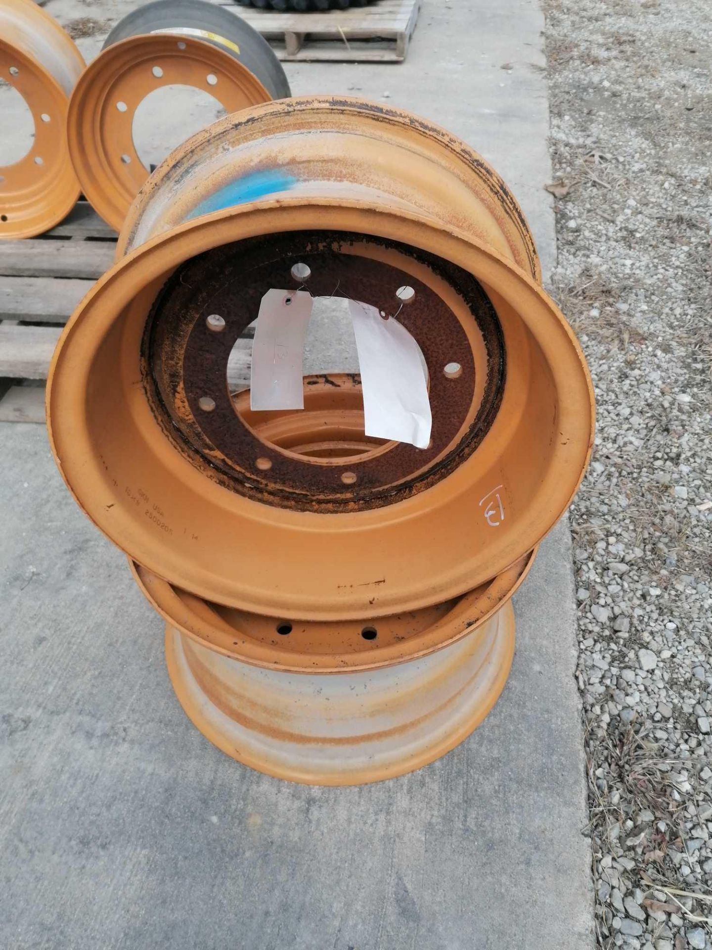 (2) 18X9 Backhoe Rim for a 12X16.5 tire with 8 Bolt Pattern. - Image 2 of 3