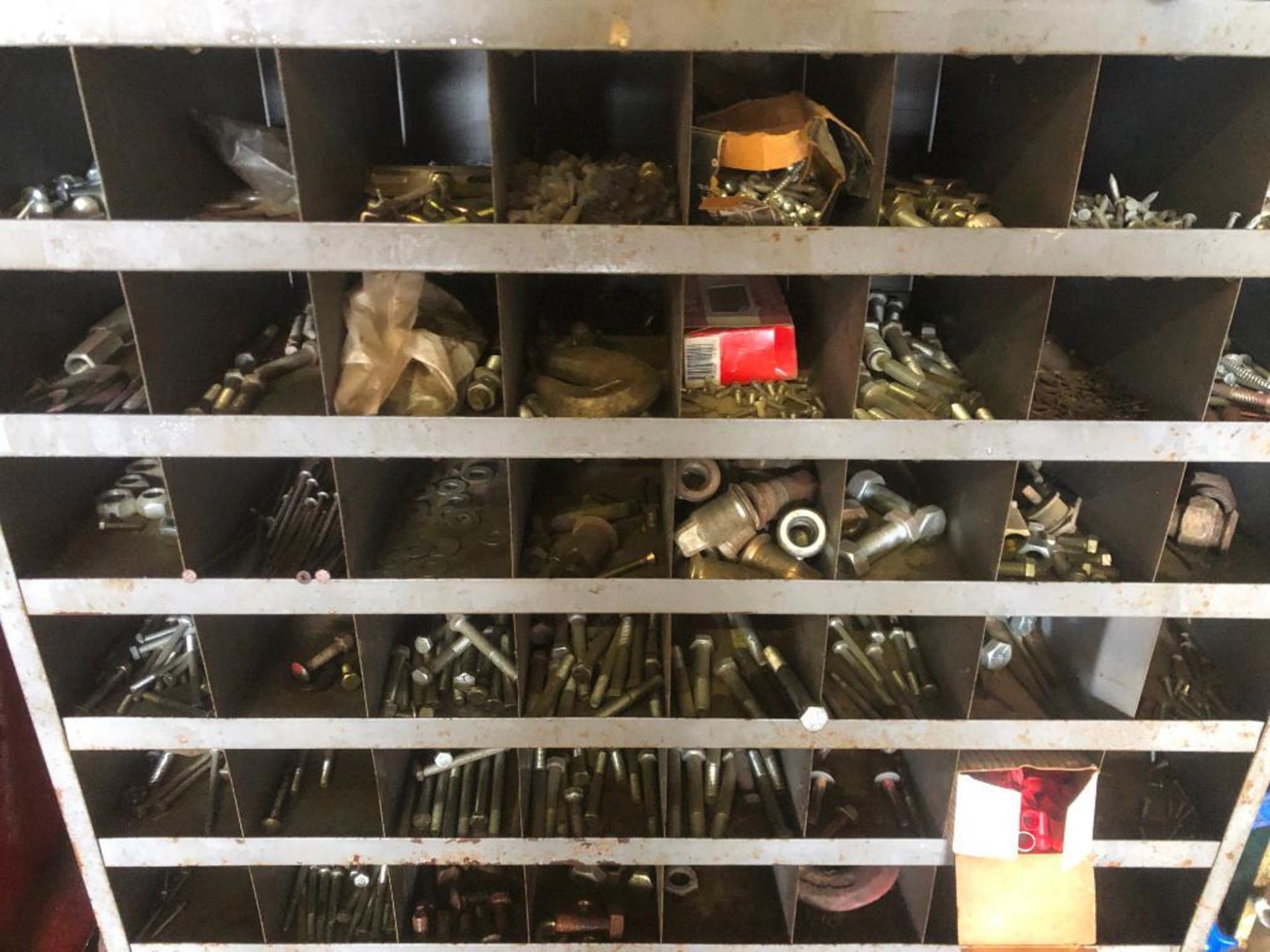 Nut & Bolt Bin with Miscellaneous Fittings - Image 2 of 2