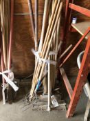 Assorted Concrete Rakes & Scrapers