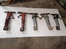 (5) Miscellaneous Pneumatic Air Jack Hammers