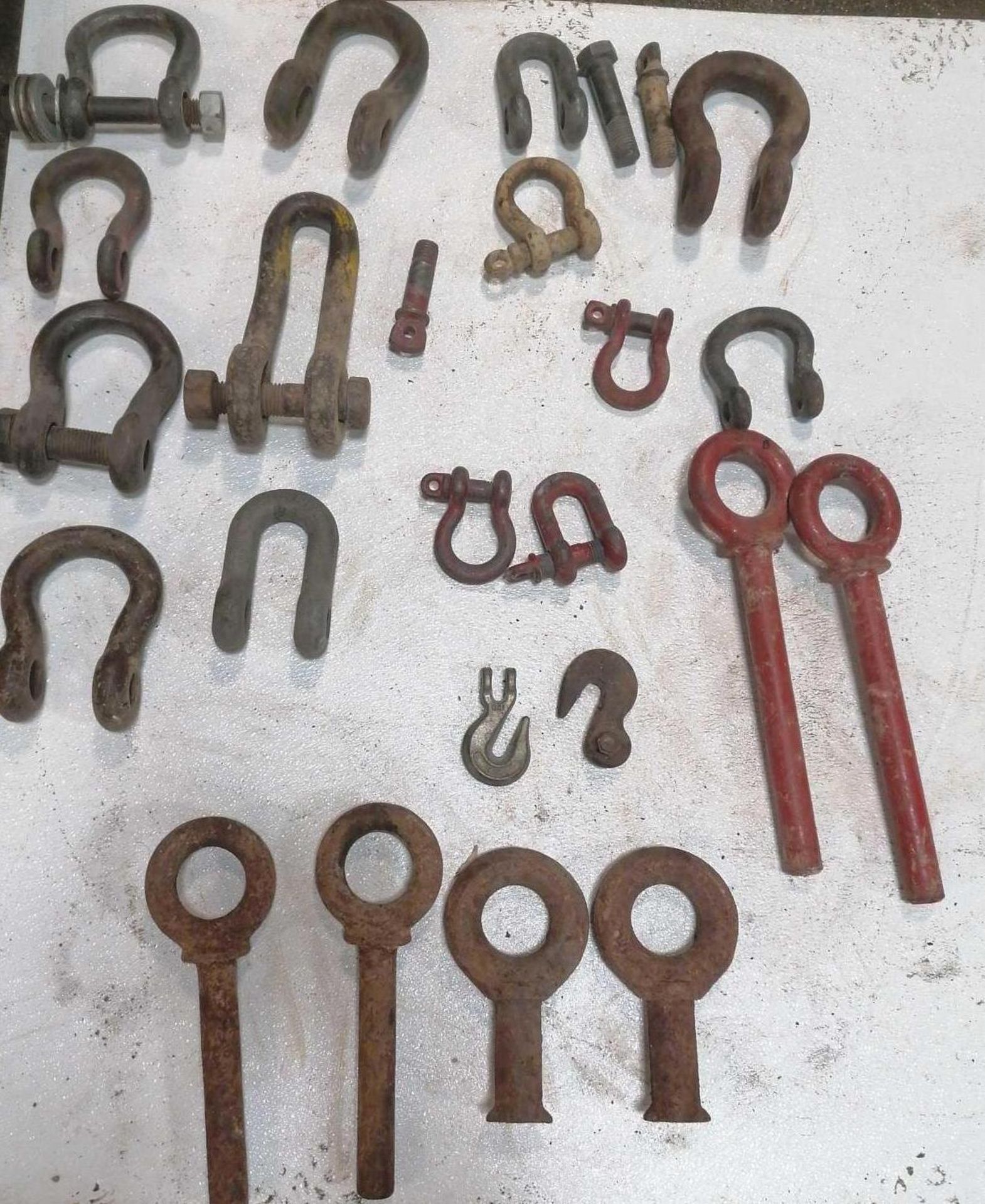 Assorted Shackle Clevis, Manhole Lifting Pins & Chain Hooks