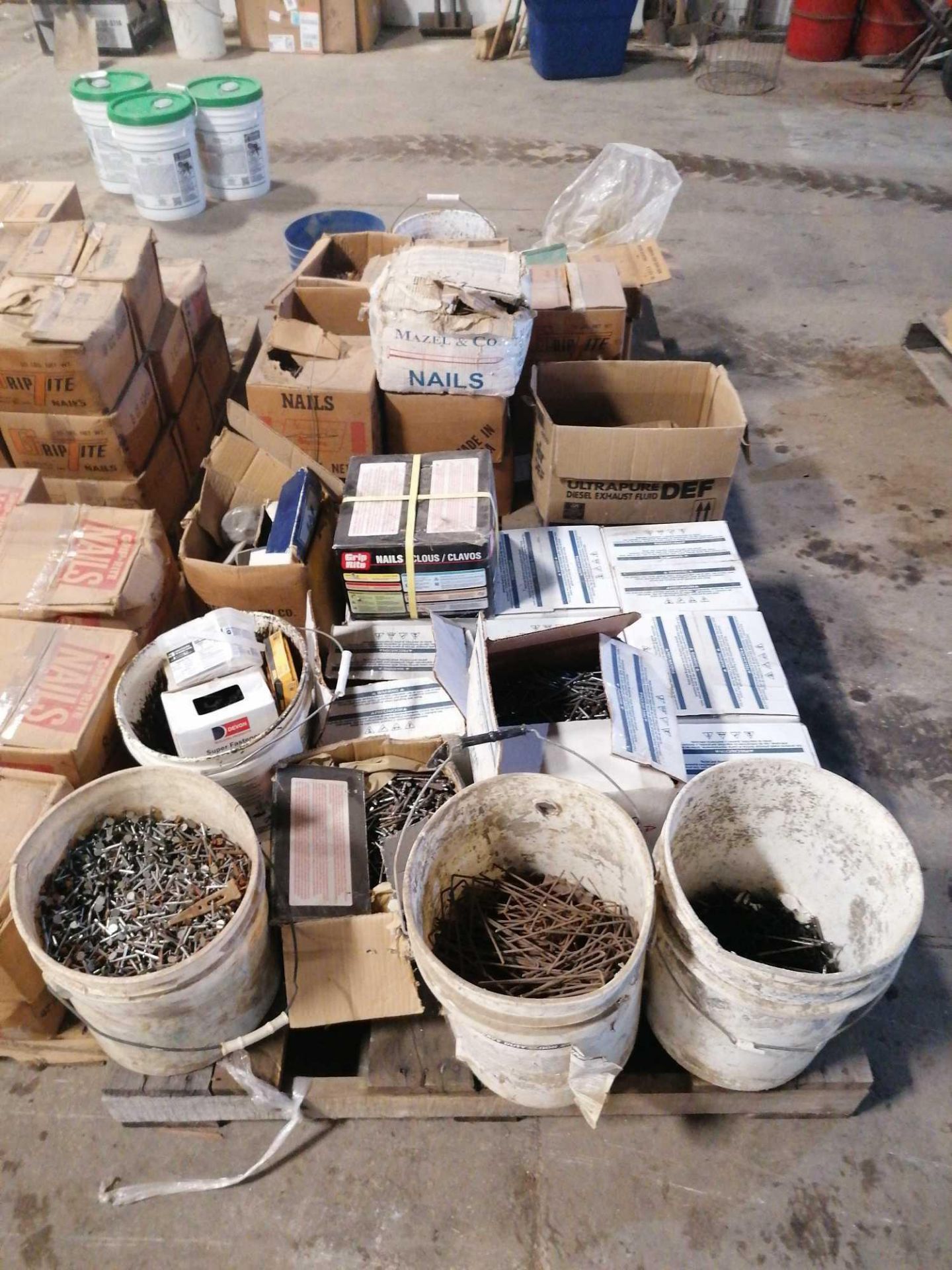 (2) Pallets of Miscellaneous Size Fasteners & Nails