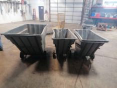 (3) Rubbermaid Tilt Truck/ Carts