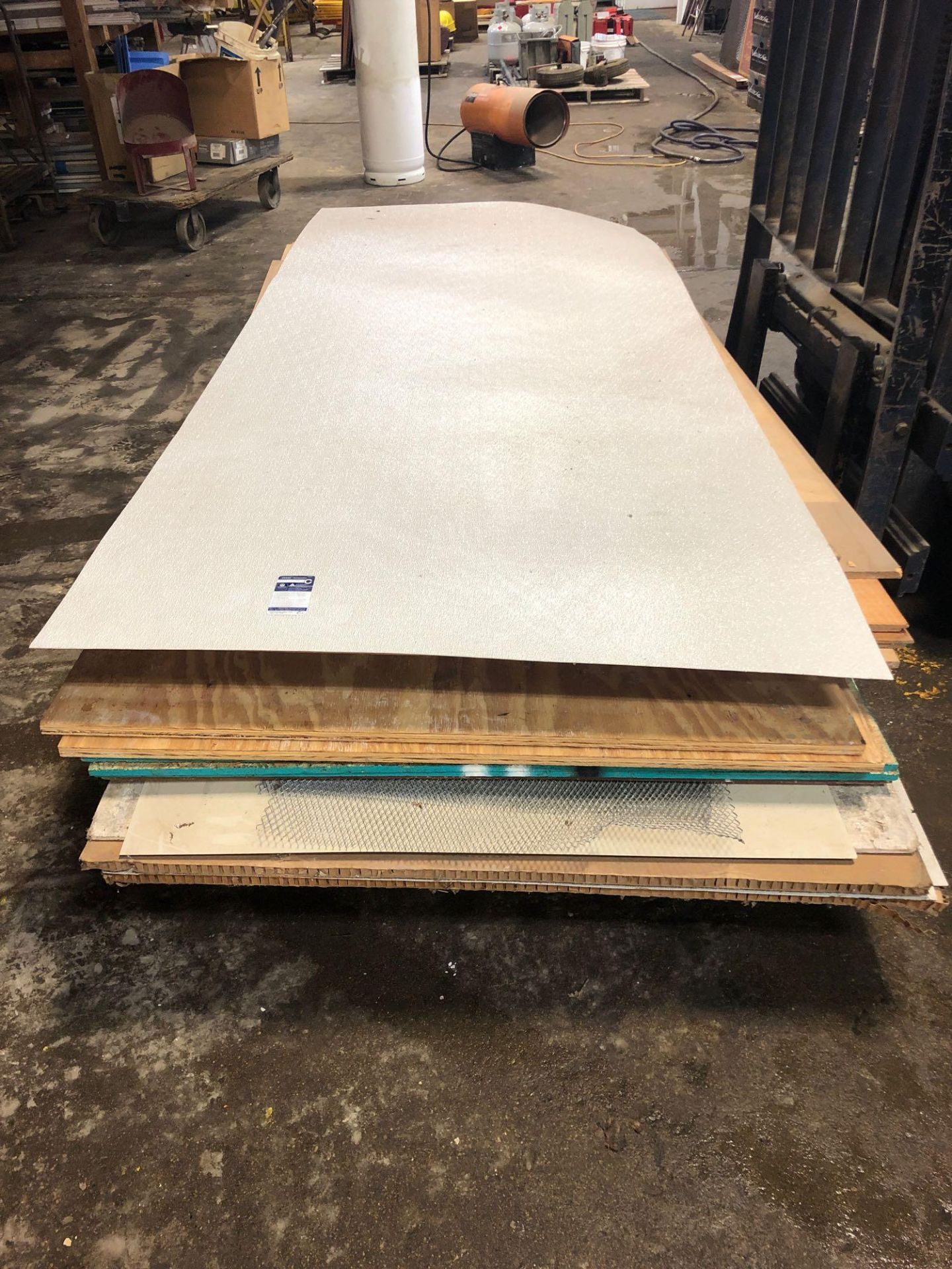 Pallet of Miscellaneous Sheeting