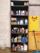 Shelving Unit of Miscellaneous Oils & Coolants