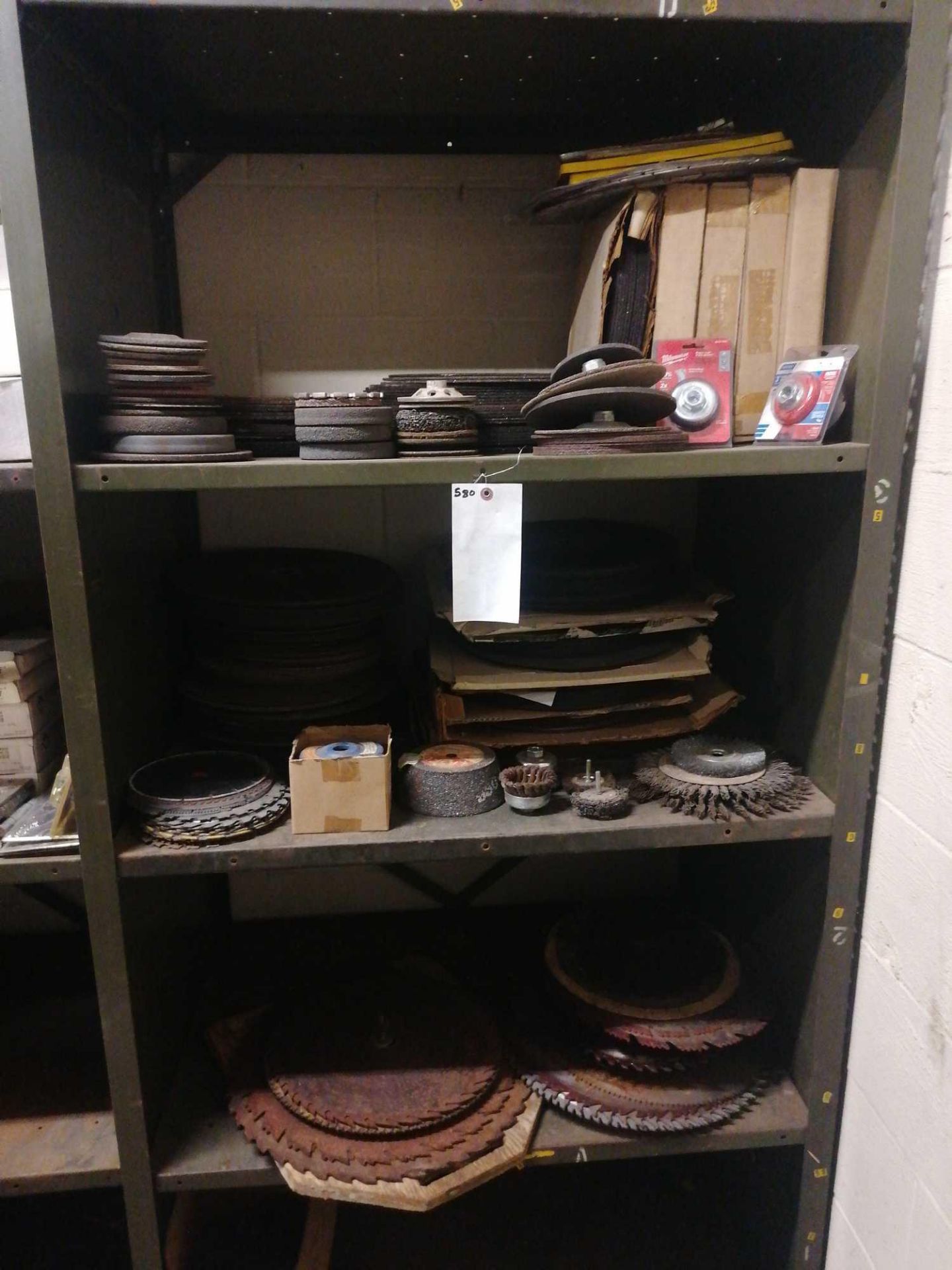 Shelves of Used Saw Blades