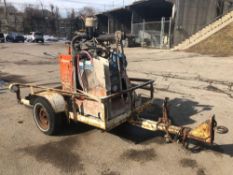 Clipper Concrete Road Saw w/ Trailer & (2) Diamond Blades