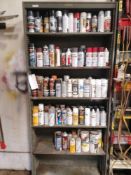 Shelving Unit of Spray Paint & Paint