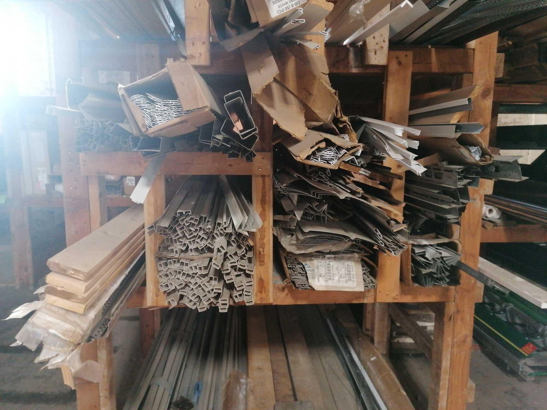 Shelves of Miscellaneous Wood, Metal, Sheeting - Image 5 of 9