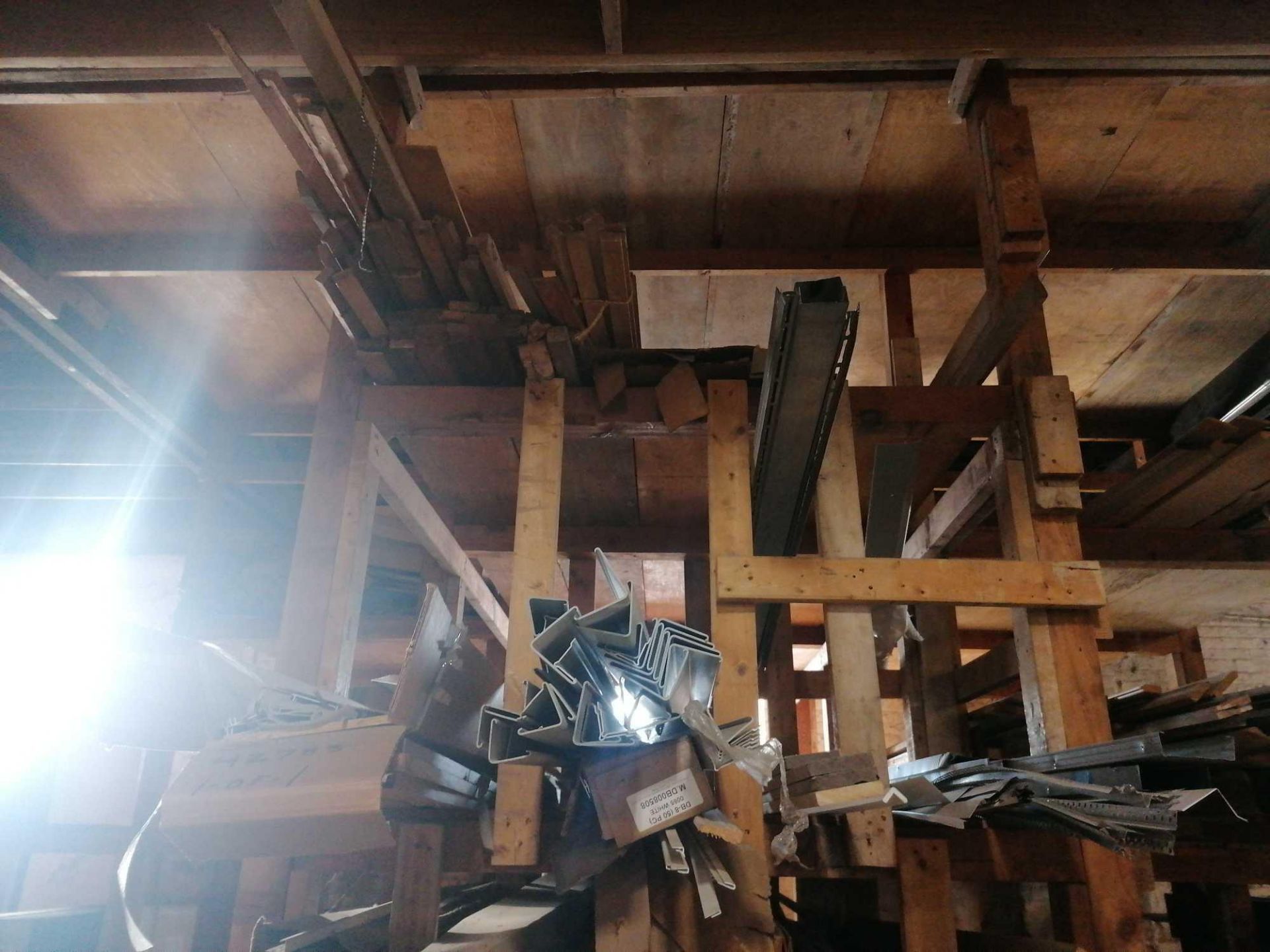 Shelves of Miscellaneous Wood, Metal, Sheeting - Image 6 of 9