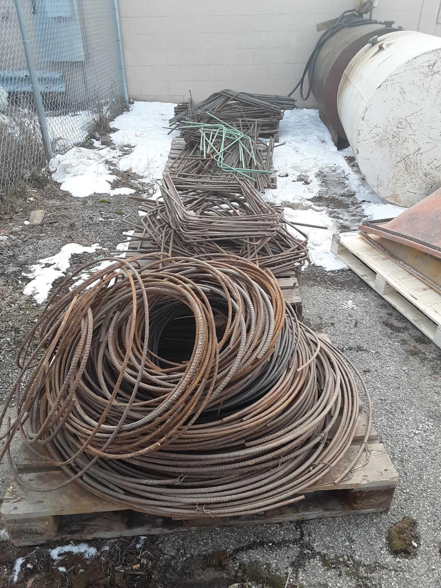 (4) Pallets Bent Rebar