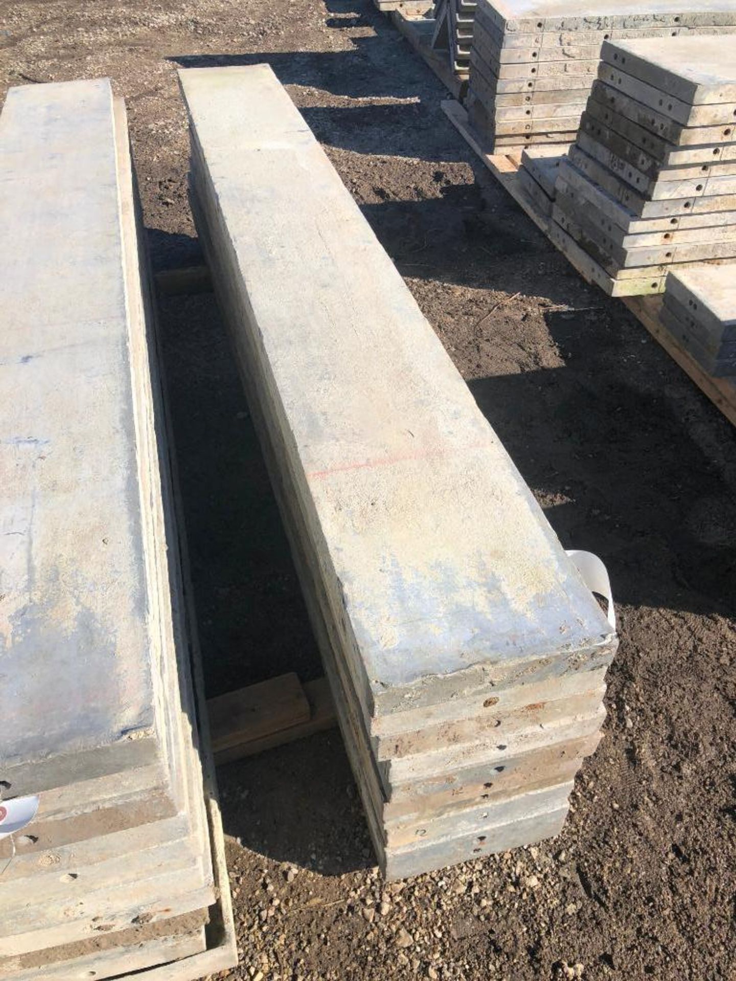 (10) 12" x 8' Western Aluminum Concrete Forms, Smooth 6-12 Hole Pattern, Located in Naperville, IL