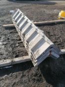 (4) 14" x 14" x 8' Wraps Western Aluminum Concrete Forms, Smooth 6-12 Hole Pattern, Located in