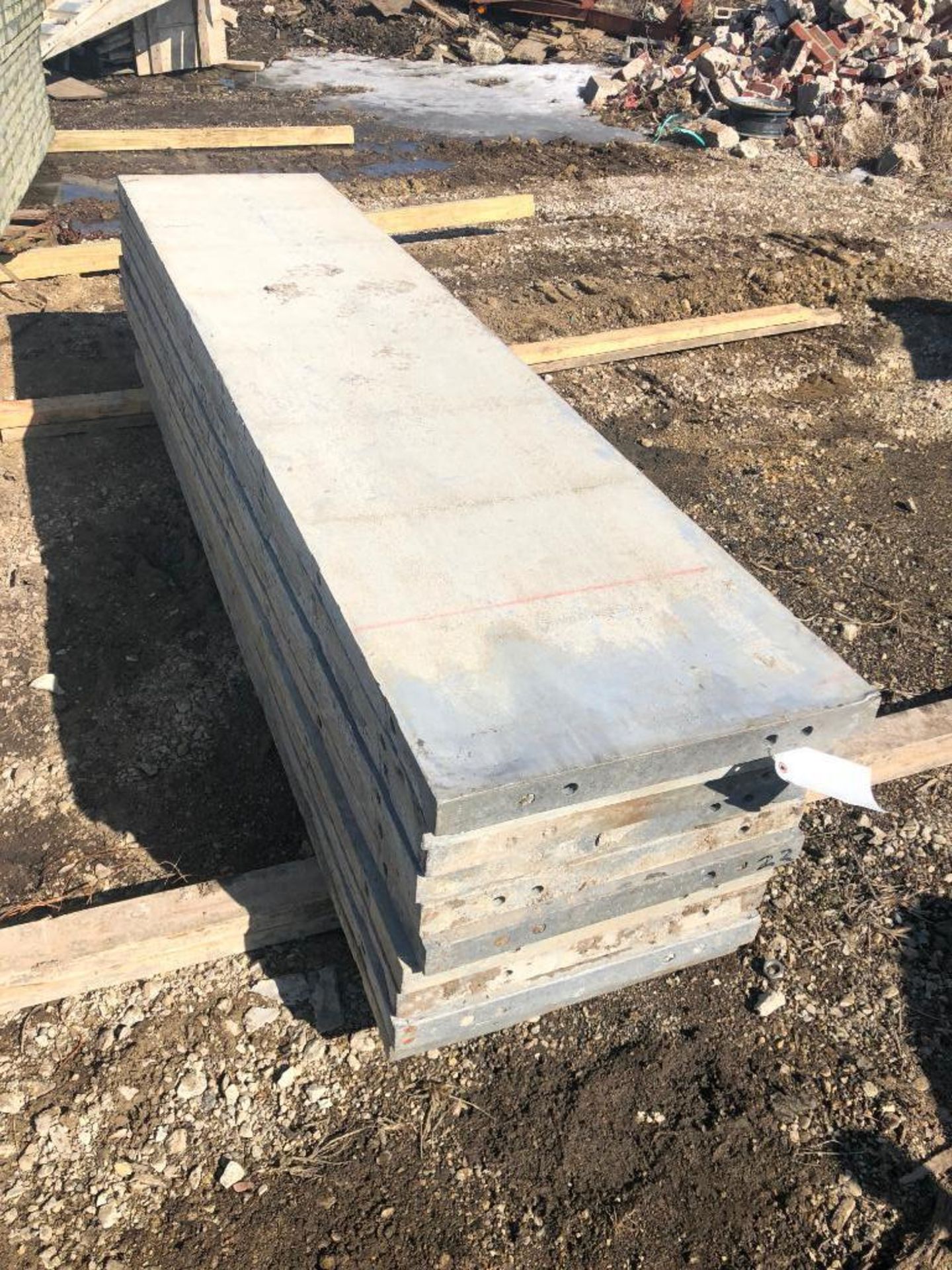 (10) 22" x 8' Western Aluminum Concrete Forms, Smooth 6-12 Hole Pattern, Located in Naperville, IL