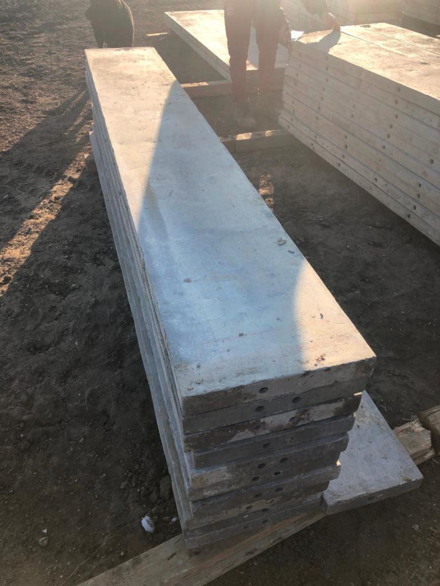 (10) 15" x 8' Western Aluminum Concrete Forms, Smooth 6-12 Hole Pattern, Located in Naperville, IL - Image 2 of 3