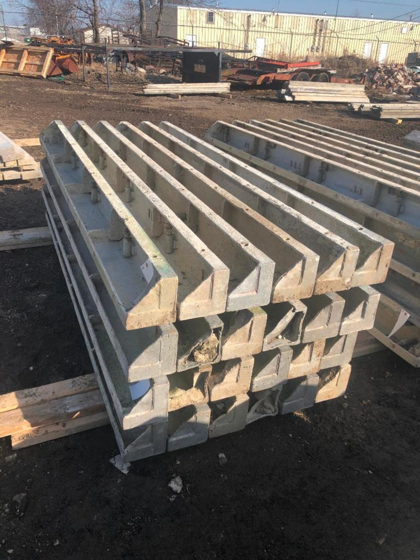 (12) 6" x 6" x 8' ISC Western Aluminum Concrete Forms, Smooth 6-12 Hole Pattern, Located in