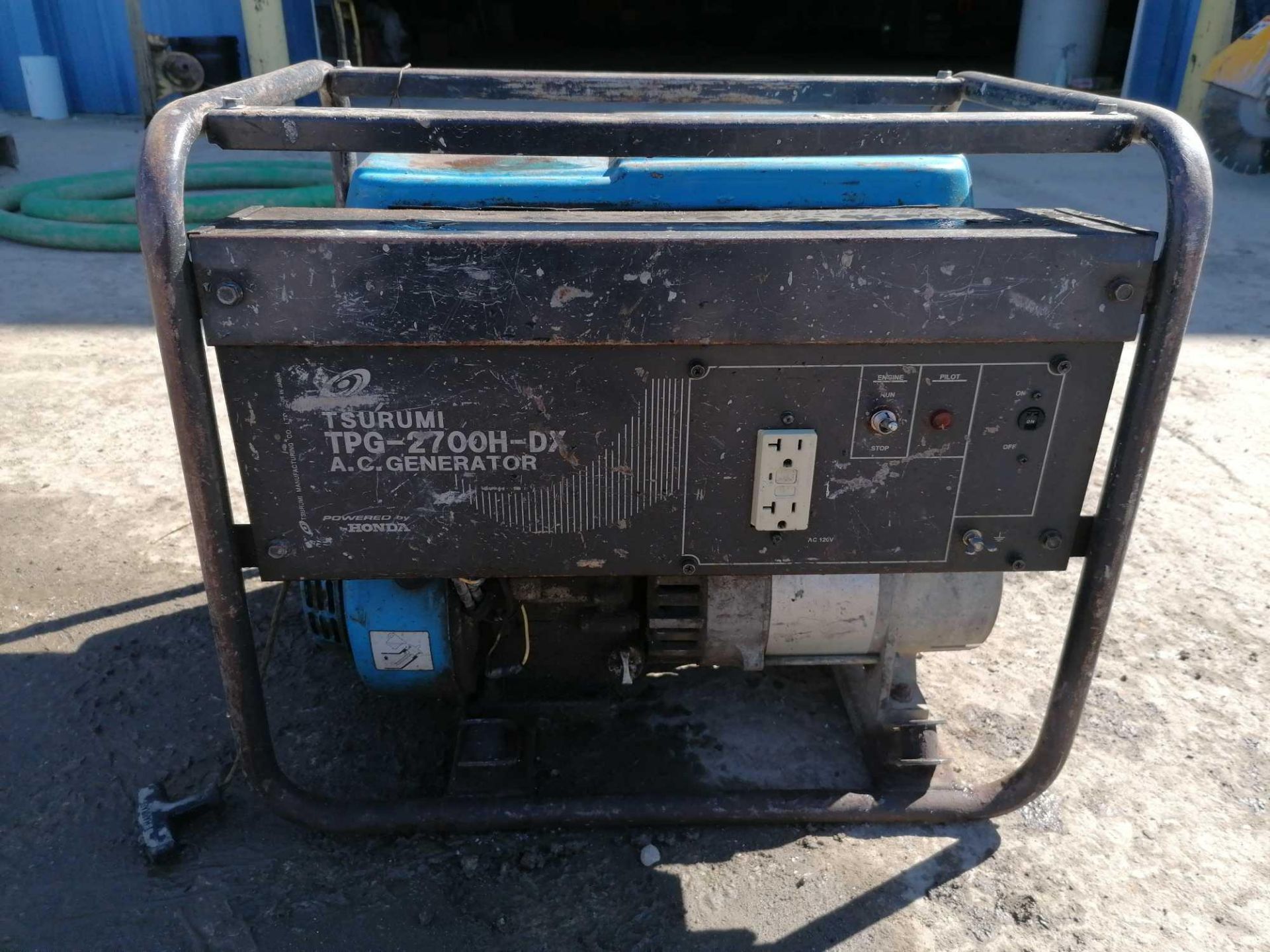 Tsurumi Generator, Model TPG2700H-DX, Serial #1000462, Honda GX160 5.5 Motor. Located in Naperville, - Image 4 of 6