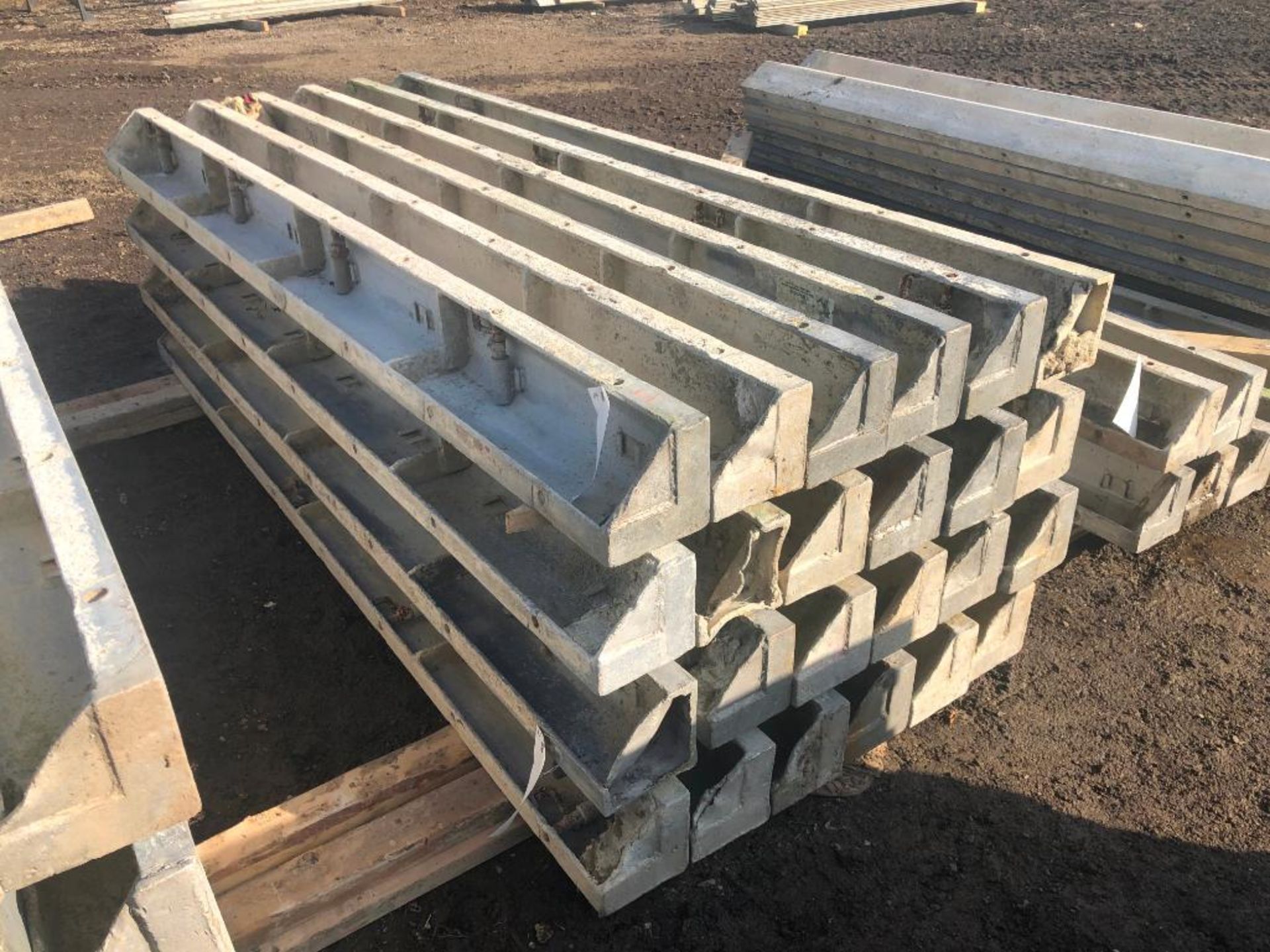 (12) 6" x 6" x 8' ISC Western Aluminum Concrete Forms, Smooth 6-12 Hole Pattern, Located in