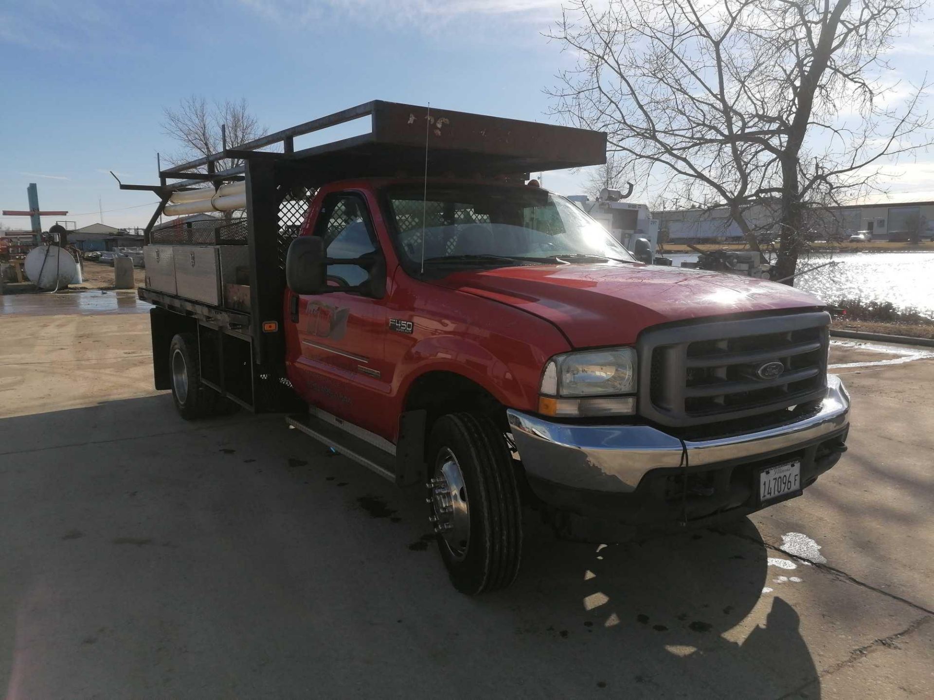 2003 Ford F-450 XL Super Duty Flatbed Truck, VIN # 1FDXF46P34EB87876, 191869 Miles, Dually Truck - Image 2 of 26