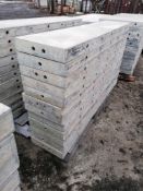 (12) 10" x 4' Wall-Ties / Durand Aluminum Concrete Forms, Smooth 8" Hole Pattern, Located in
