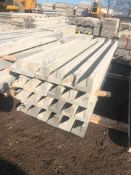 (12) 6" x 6" x 8' ISC Western Aluminum Concrete Forms, Smooth 6-12 Hole Pattern, Located in