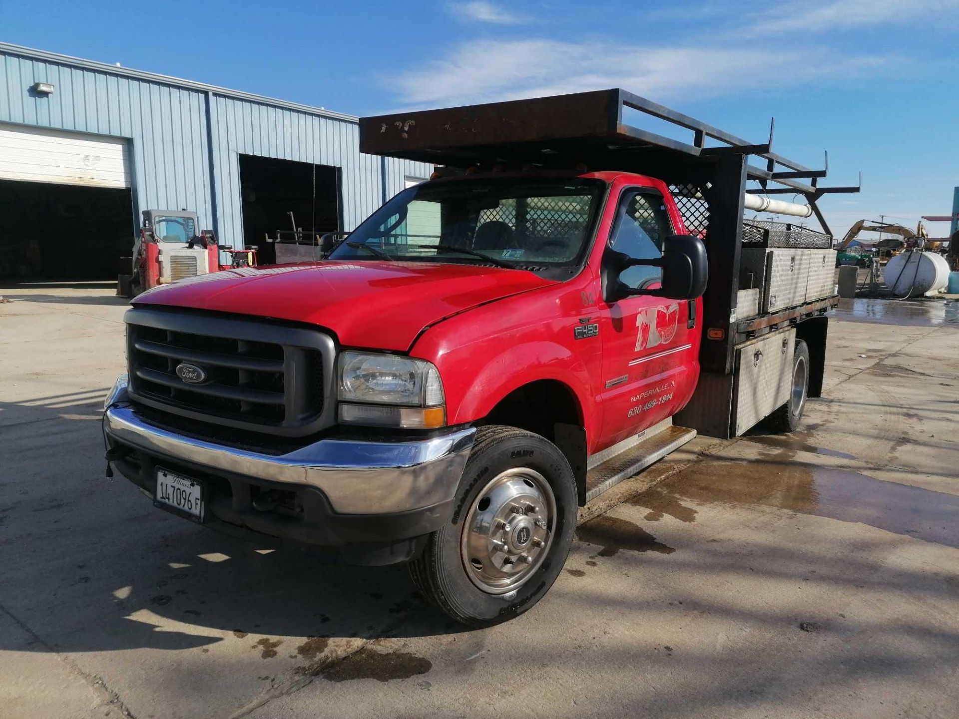 2003 Ford F-450 XL Super Duty Flatbed Truck, VIN # 1FDXF46P34EB87876, 191869 Miles, Dually Truck