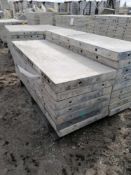 (7) 17" x 4' Wall-Ties / Durand Aluminum Concrete Forms, Smooth 8" Hole Pattern, Located in