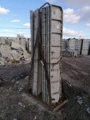 (9) 6" x 8' 45 DEG Outside Western Aluminum Concrete Forms, Smooth 6-12 Hole Pattern, Located in