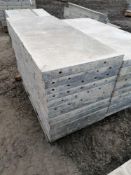 (12) 22" x 4' Wall-Ties / Durand Aluminum Concrete Forms, Smooth 8" Hole Pattern, Located in