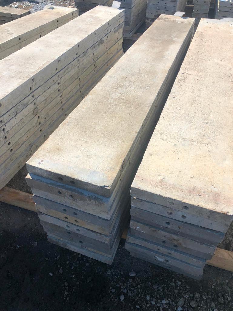 (10) 14" x 8' Western Aluminum Concrete Forms, Smooth 6-12 Hole Pattern