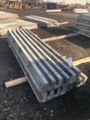(14) 4" x 6" x 8' ISC Western Aluminum Concrete Forms, Smooth 6-12 Hole Pattern, Located in
